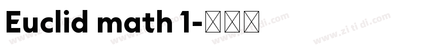 Euclid math 1字体转换